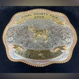 2005 PINAL COUNTY FAIR SR. SKILL-A-THON TROPHY BELT BUCKLE LARGE
